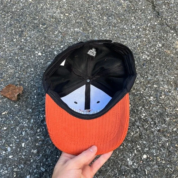 Baltimore Orioles Corduroy Cap Hat Black Orange Baseball MLB Adjustable - Picture 2 of 5